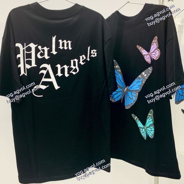 パーム エンジェルス 存在感◎ 2020秋冬 カラーチョウ字母プリント半袖Tシャツ スーパーコピー 代引 2色可選